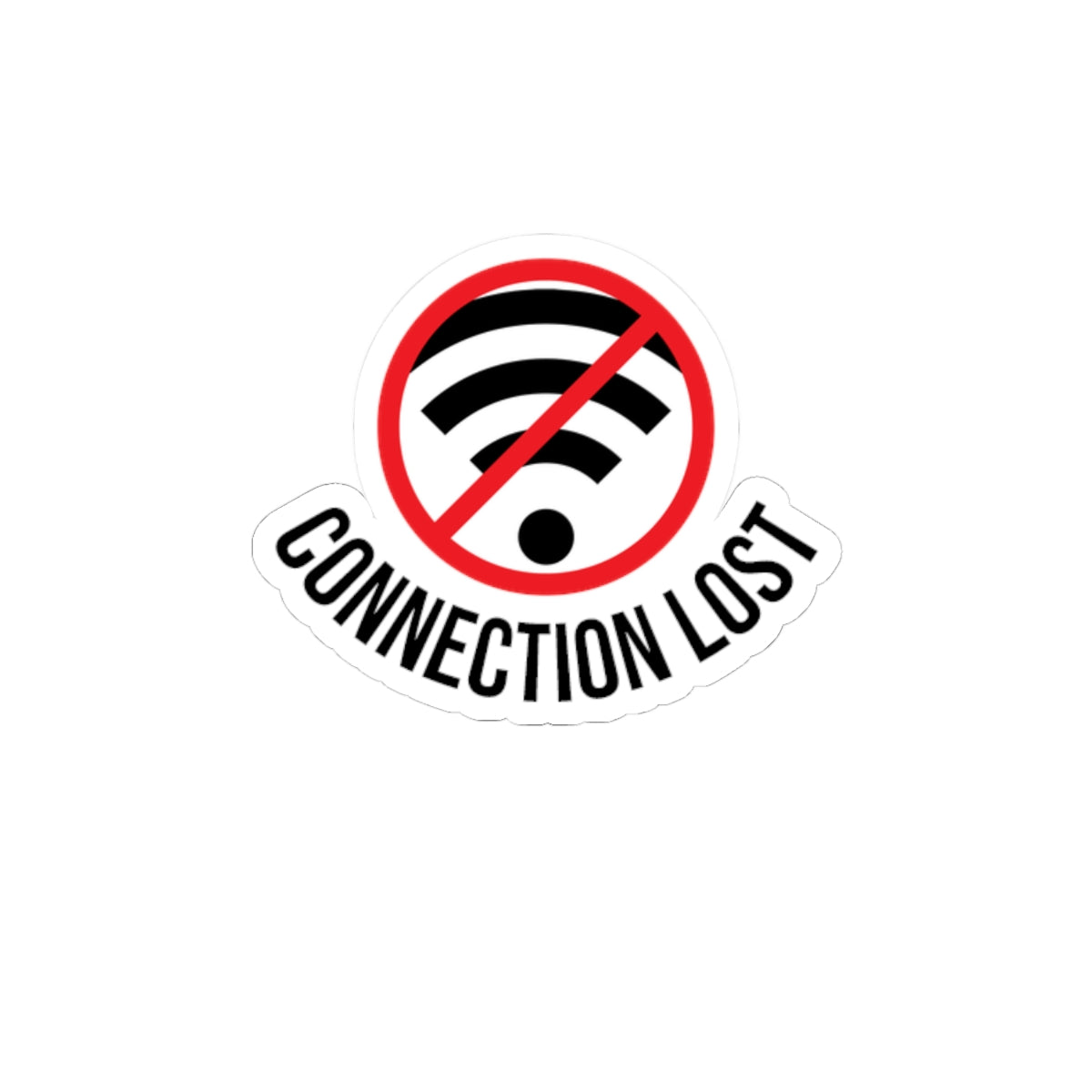Connection Lost Sticker — No WiFi Laptop Decal