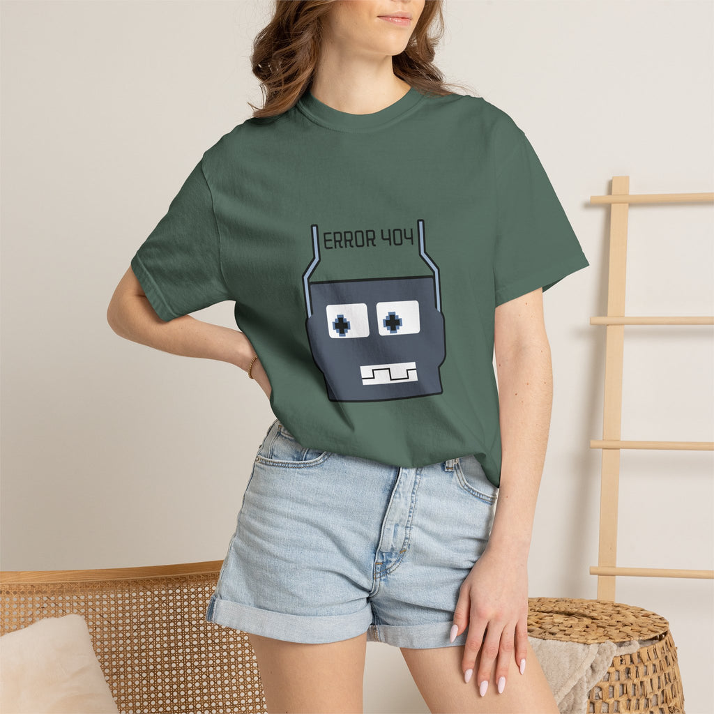 Error 404 Robot T-Shirt — Retro Tech Graphic Tee