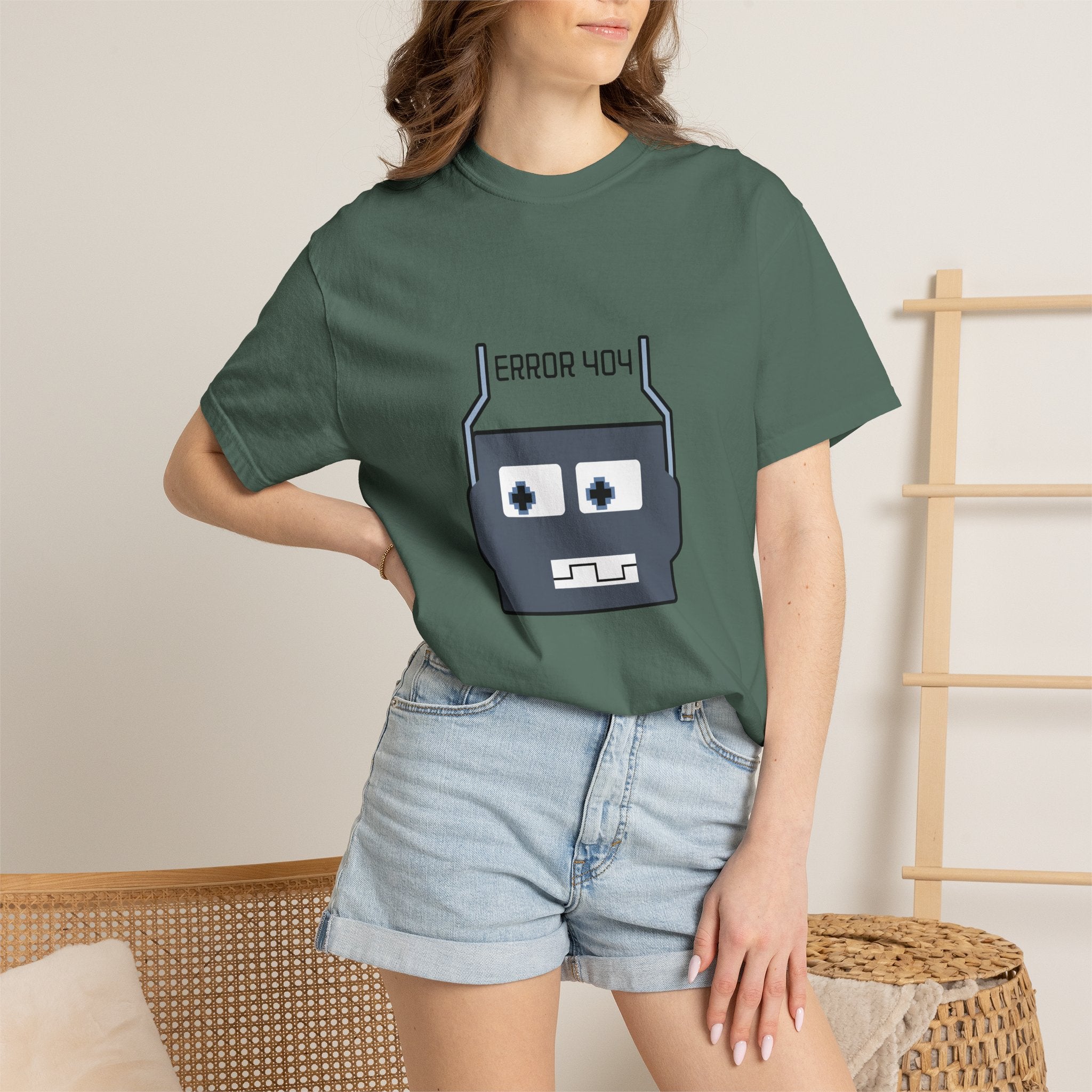 Error 404 Robot T-Shirt — Retro Tech Graphic Tee