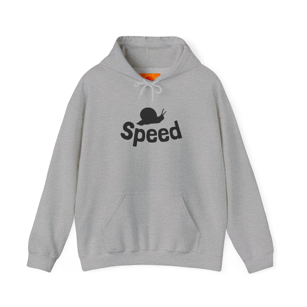 Speed Snail Hoodie — Funny Slowpoke Contrast Graphic Sweatshirt