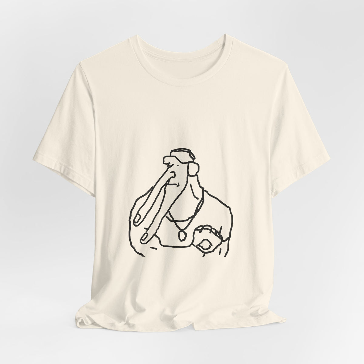 Line Art Pelican Tee — Minimalist Bird Illustration T-Shirt