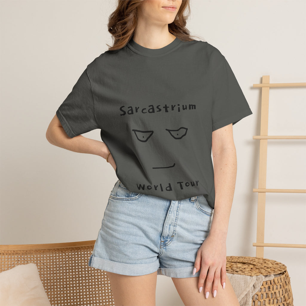 Sarcastrium World Tour T-Shirt — Funny Sarcastic Face Tee