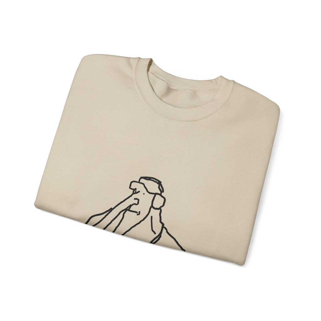 Minimal Line Art Elephant Crewneck Sweatshirt