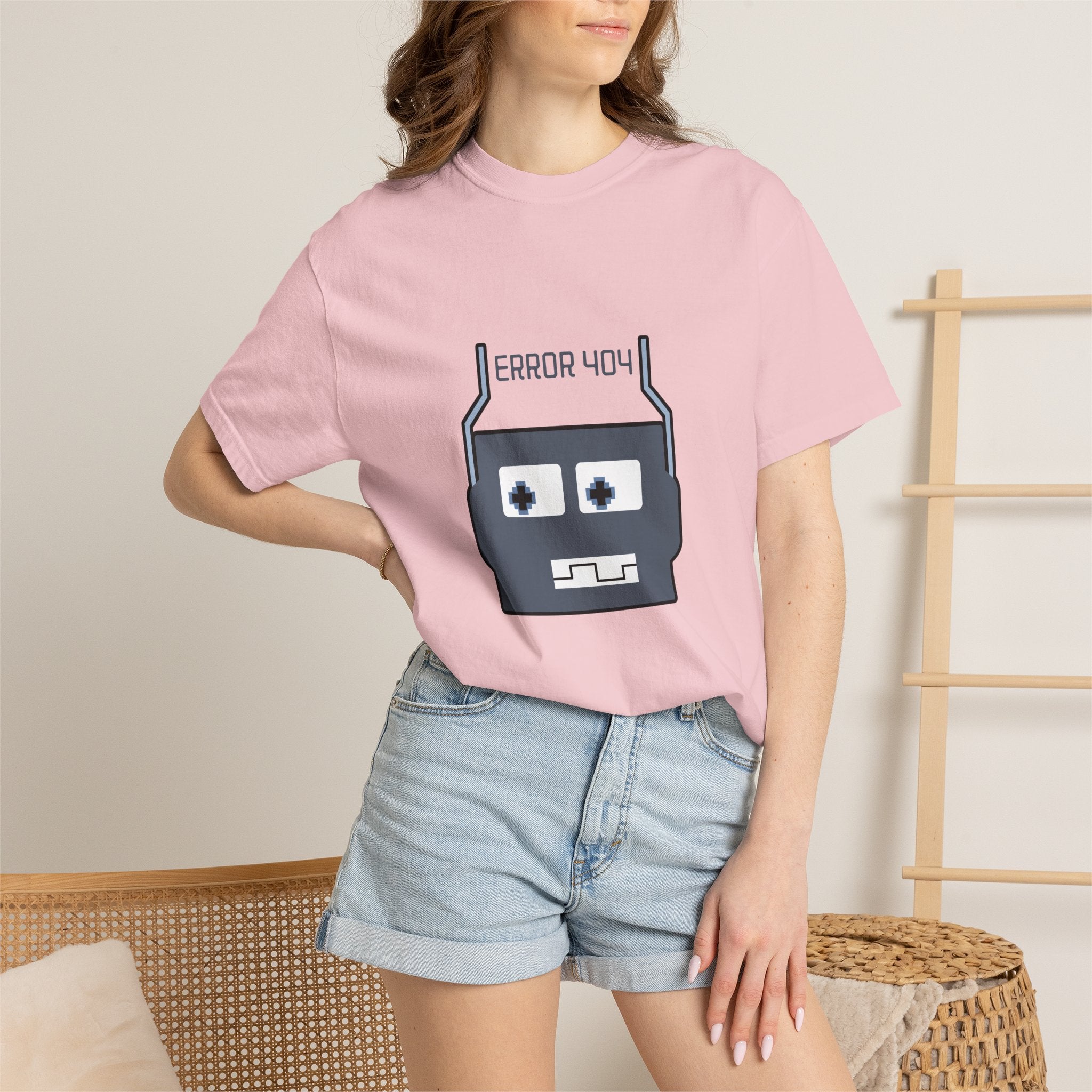 Error 404 Robot T-Shirt — Retro Tech Graphic Tee