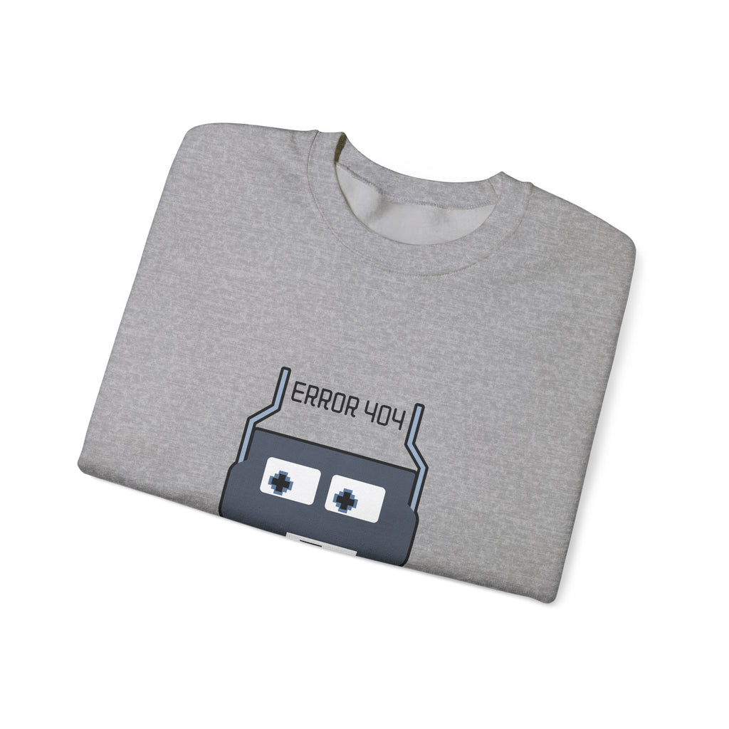 Error 404 Robot Crewneck Sweatshirt – Geeky Retro Tech Pullover