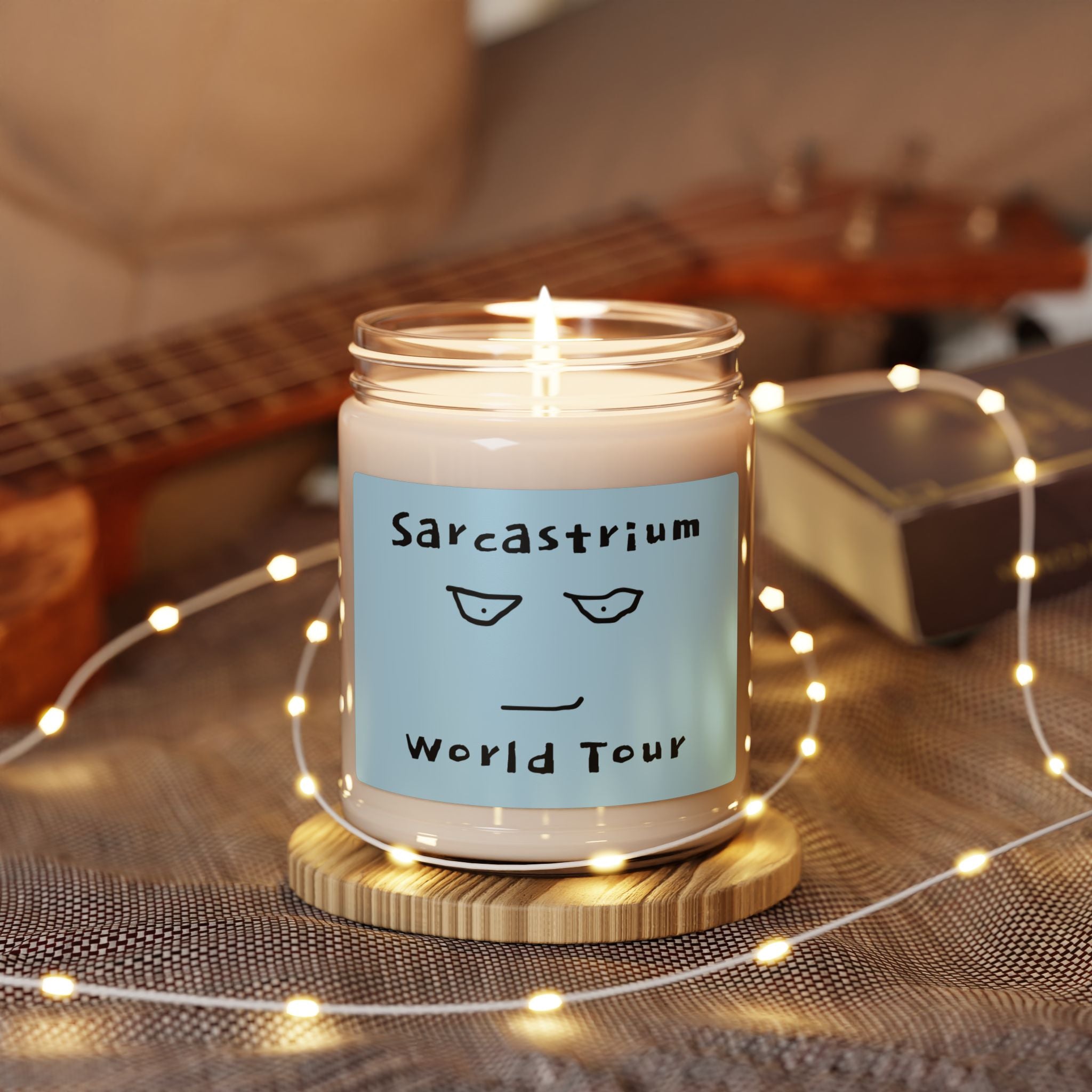 Sarcastrium "World Tour" 9oz Scented Soy Candle — Funny Sarcastic Gift