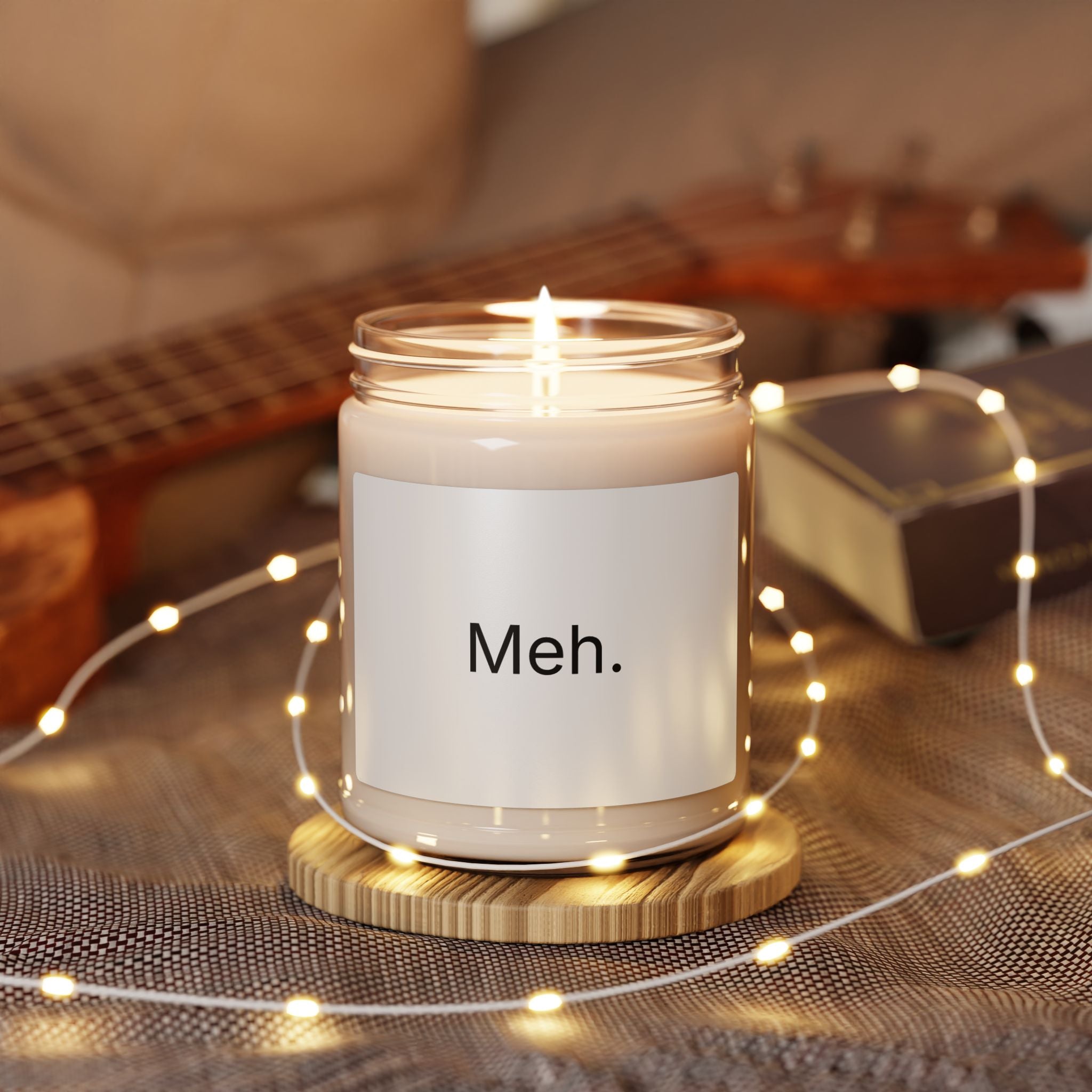 Meh. Scented Soy Candle — 9oz Minimalist Funny Gift