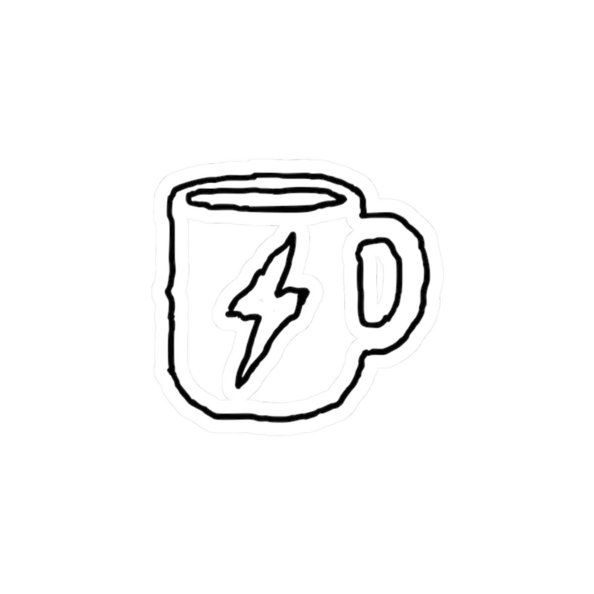 Coffee Mug Lightning Sticker — Kiss-Cut Vinyl Decal for Laptops & Water Bottles