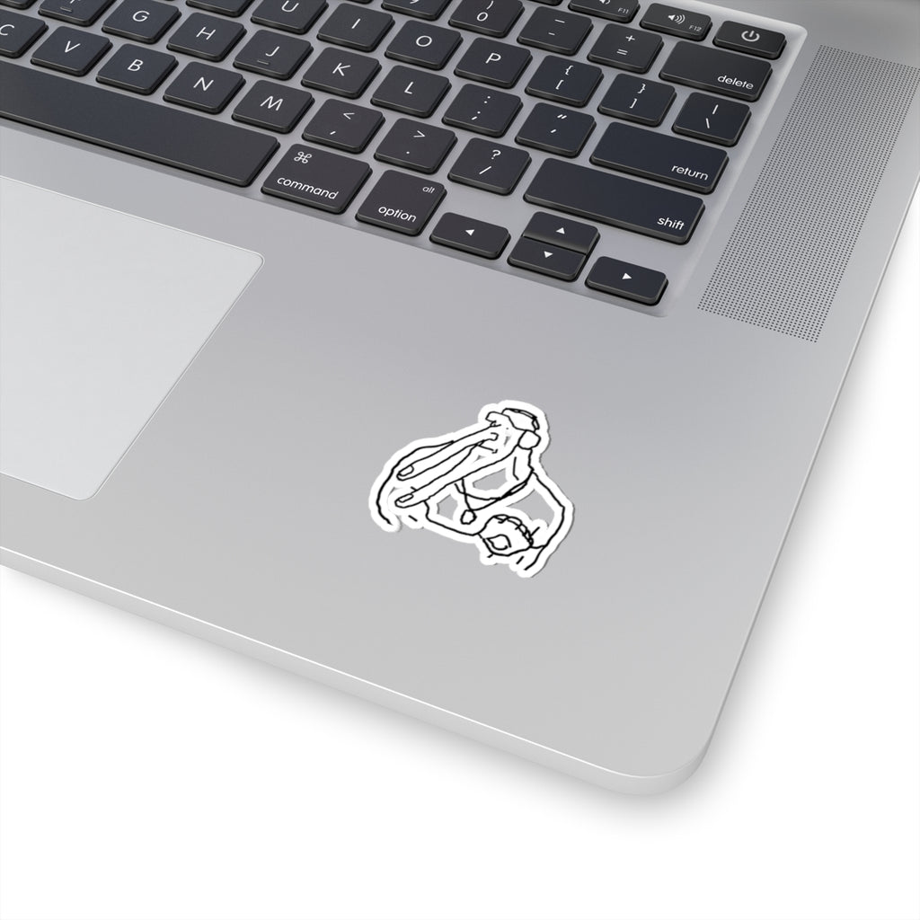 Surreal Walrus Doodle Sticker – Funny Hand-Drawn Kiss-Cut Decal for Laptops & Water Bottles