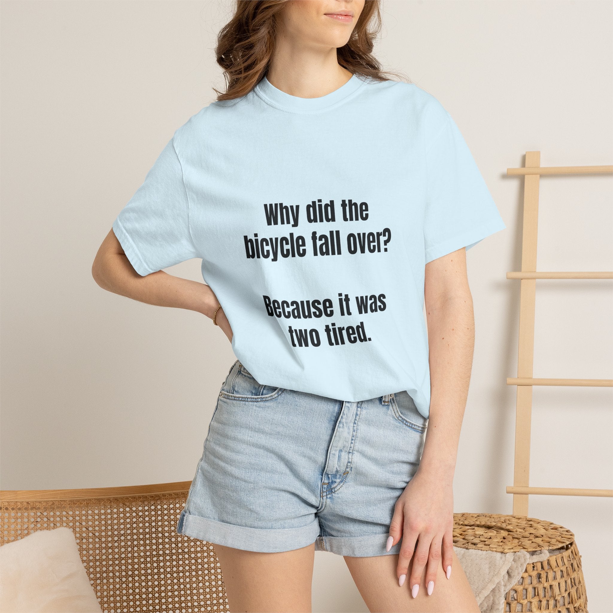Two Tired Bicycle Joke T-Shirt
