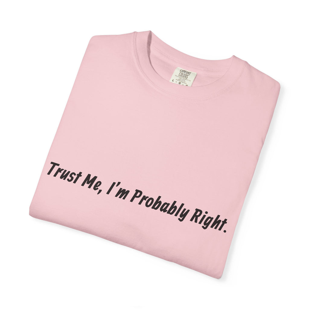 Trust Me I'm Probably Right T-Shirt — Funny Sarcastic Graphic Tee