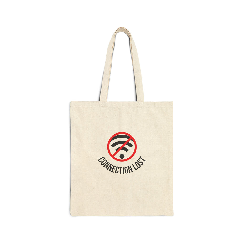 Tote Bag — “Connection Lost” Wi‑Fi No Signal Canvas Tote