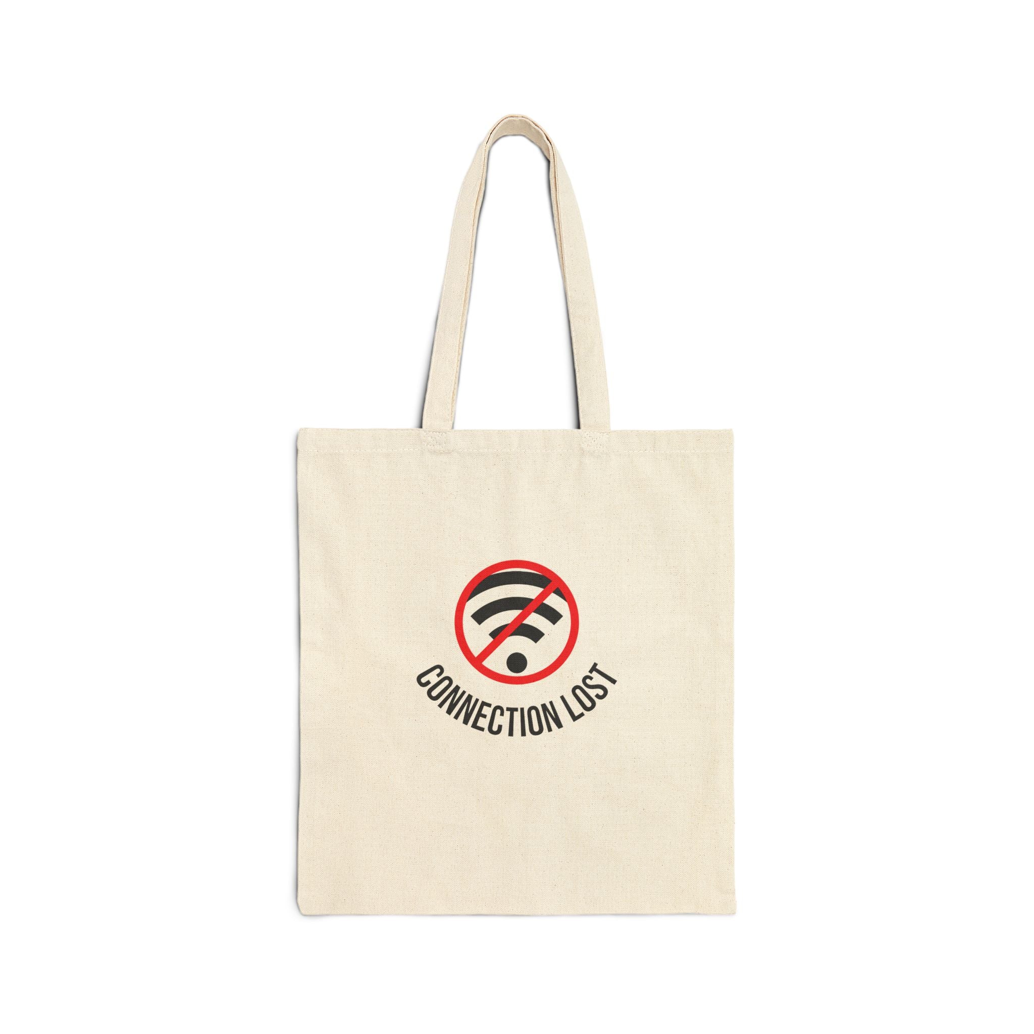 Tote Bag — “Connection Lost” Wi‑Fi No Signal Canvas Tote