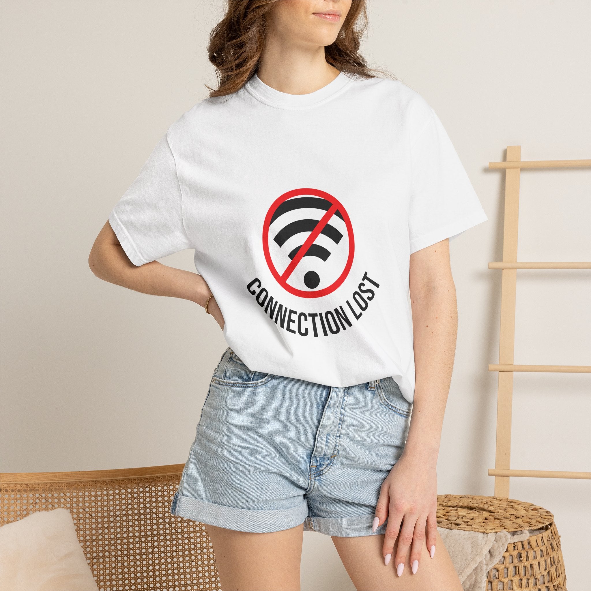 Connection Lost T-Shirt — Retro No WiFi Graphic Tee
