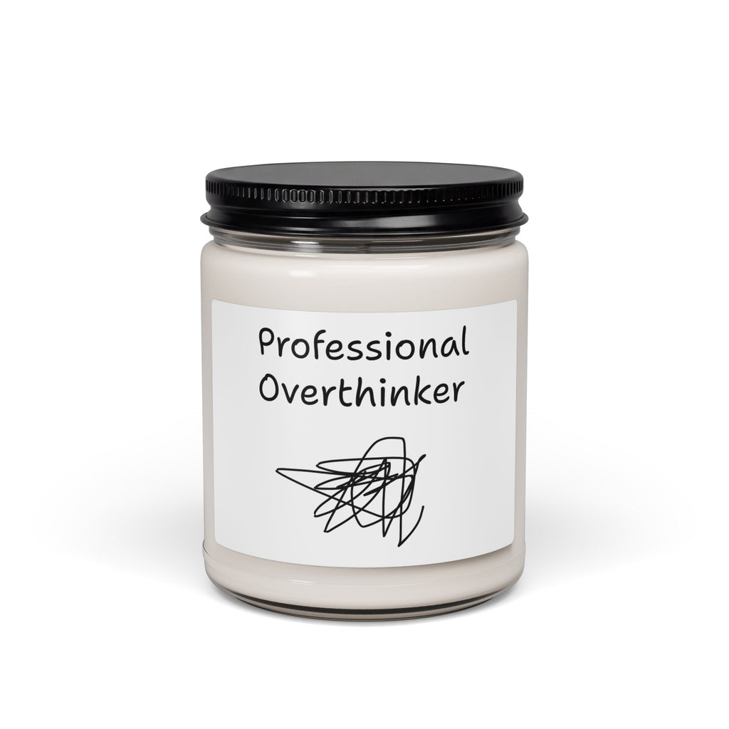 Professional Overthinker Scented Soy Candle – 9oz Relaxing Gift for Worriers