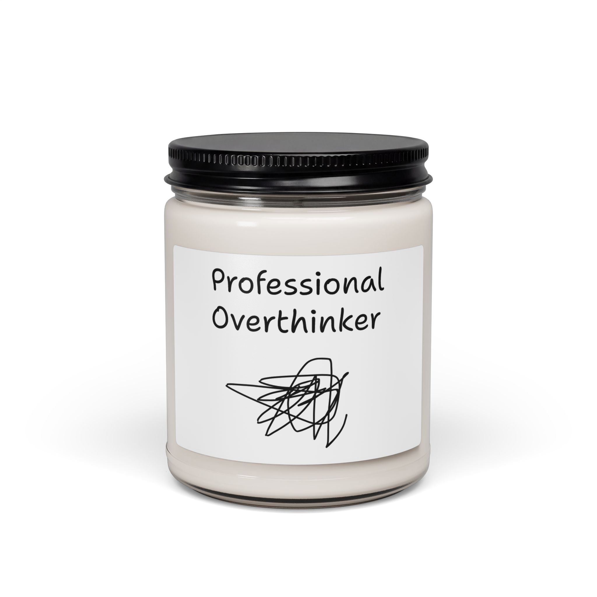 Professional Overthinker Scented Soy Candle – 9oz Relaxing Gift for Worriers