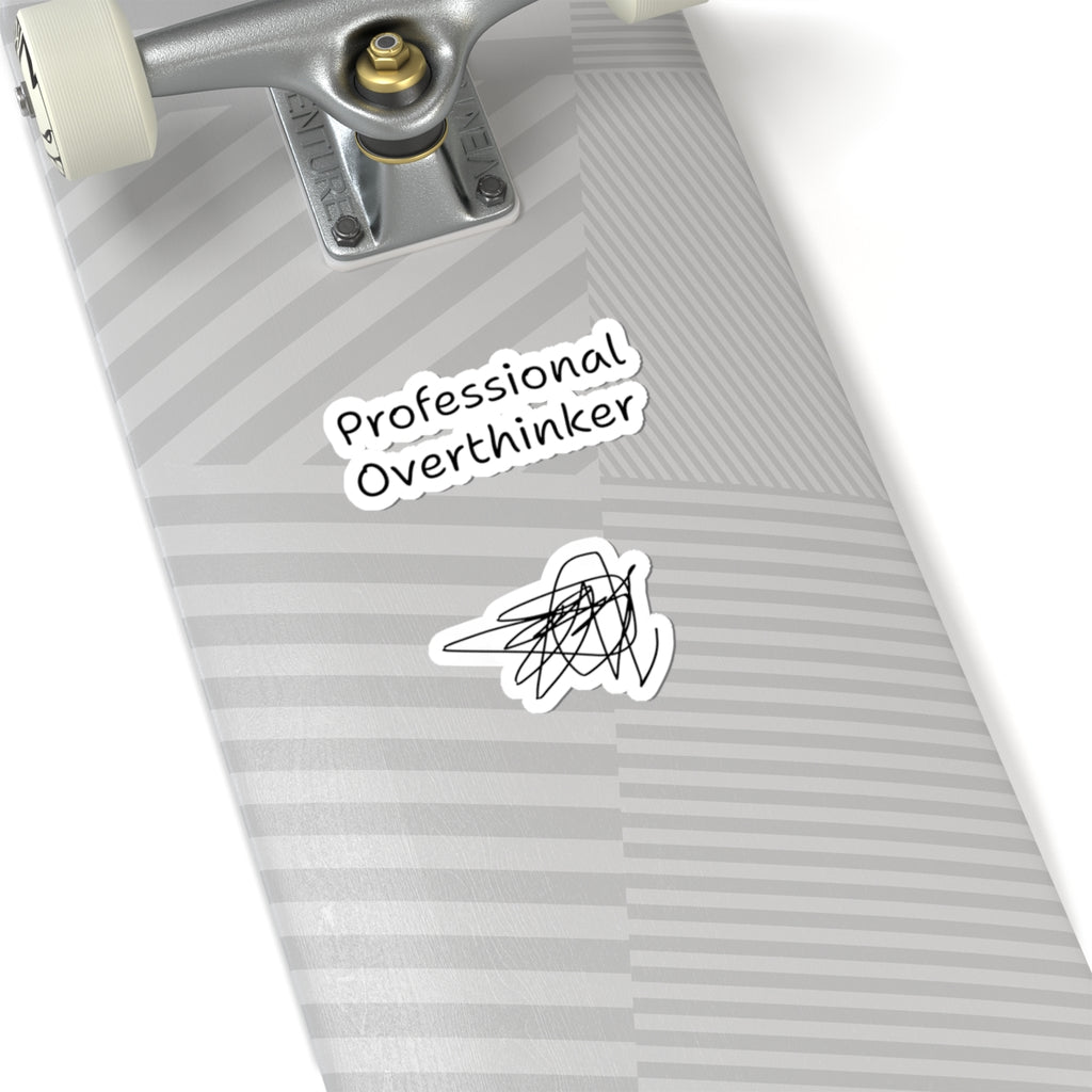 Professional Overthinker Kiss-Cut Sticker Pack — Funny Laptop & Water Bottle Decals