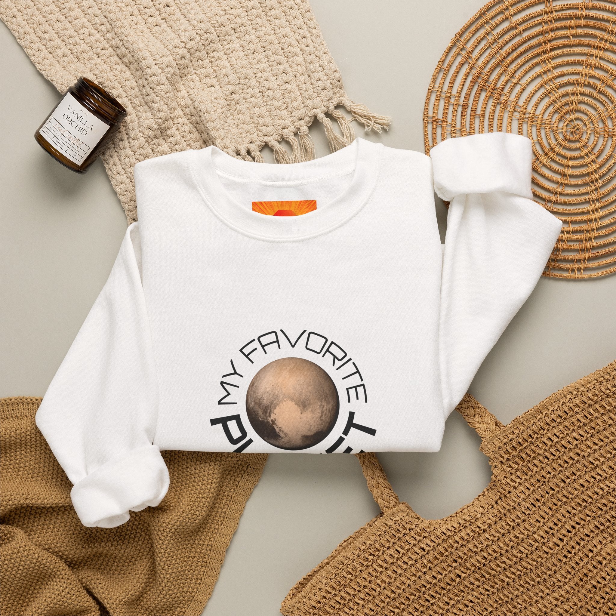 Planet Graphic Sweatshirt — "My Favorite Planet" Retro Space Crewneck