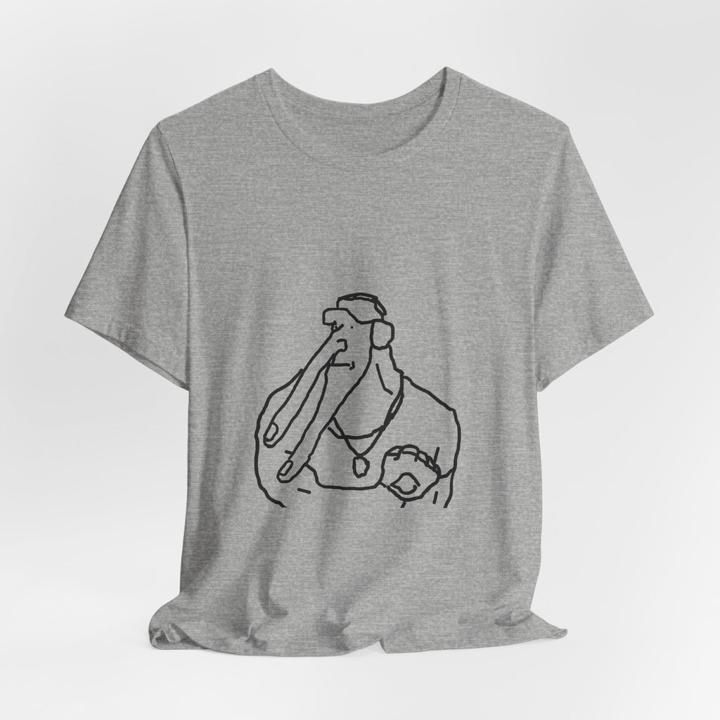 Line Art Pelican Tee — Minimalist Bird Illustration T-Shirt