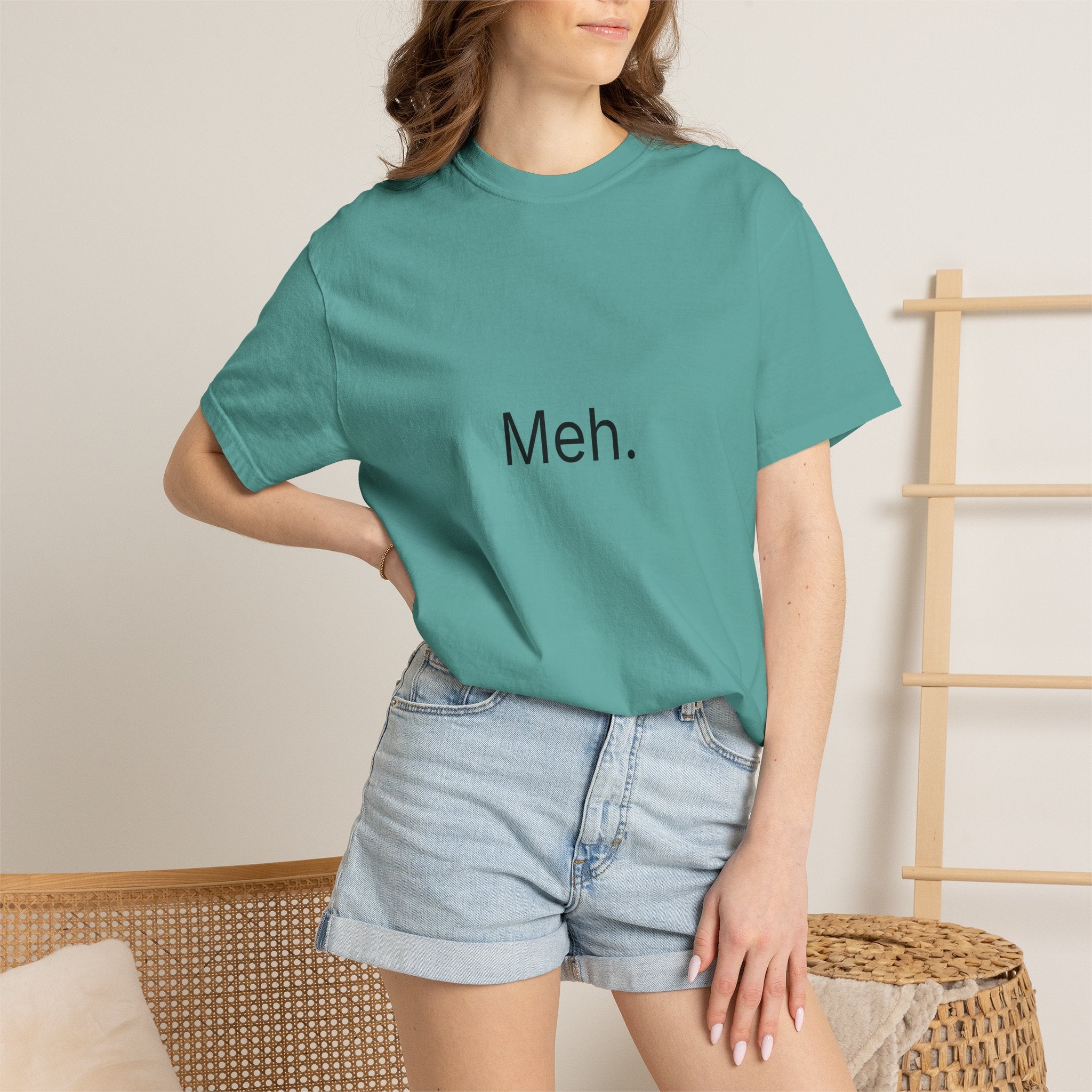 Meh. Minimalist Graphic Tee — Casual Funny Statement T-Shirt