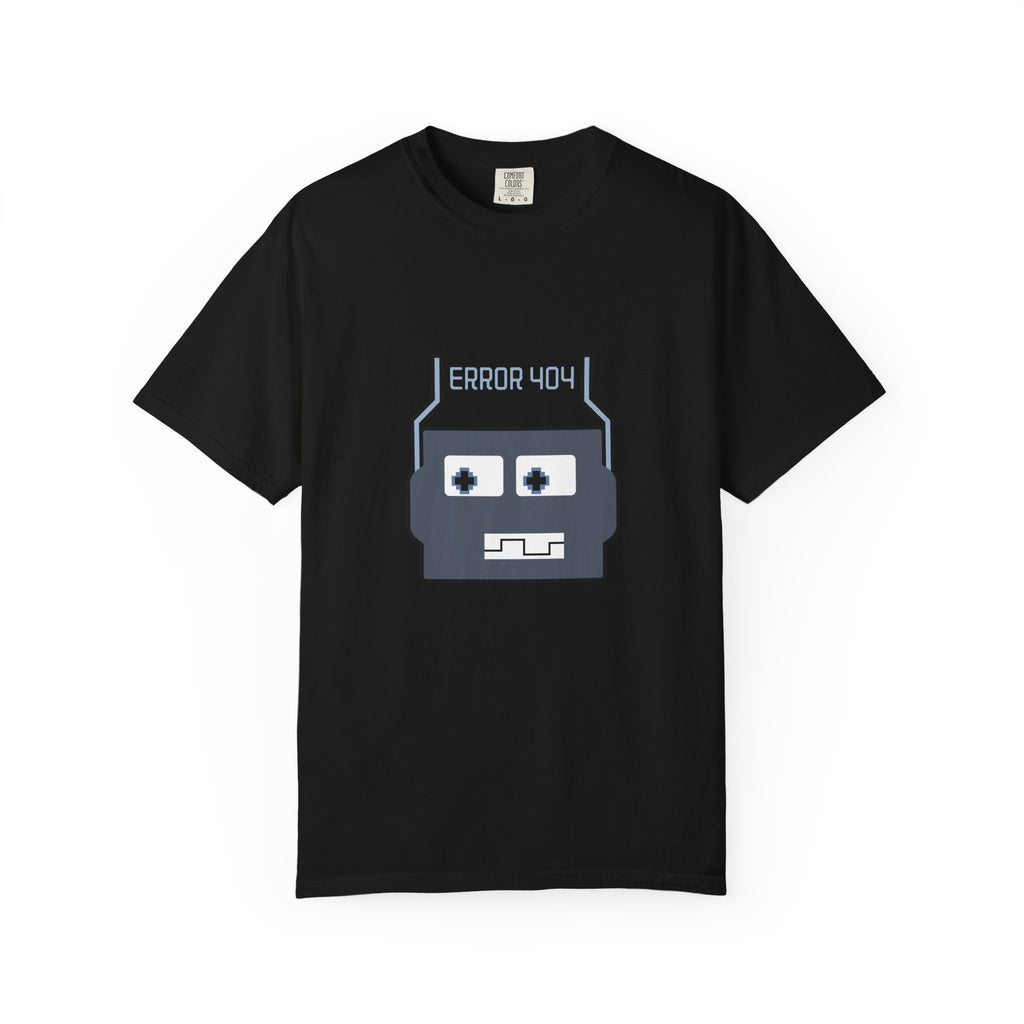 Error 404 Robot T-Shirt — Retro Tech Graphic Tee