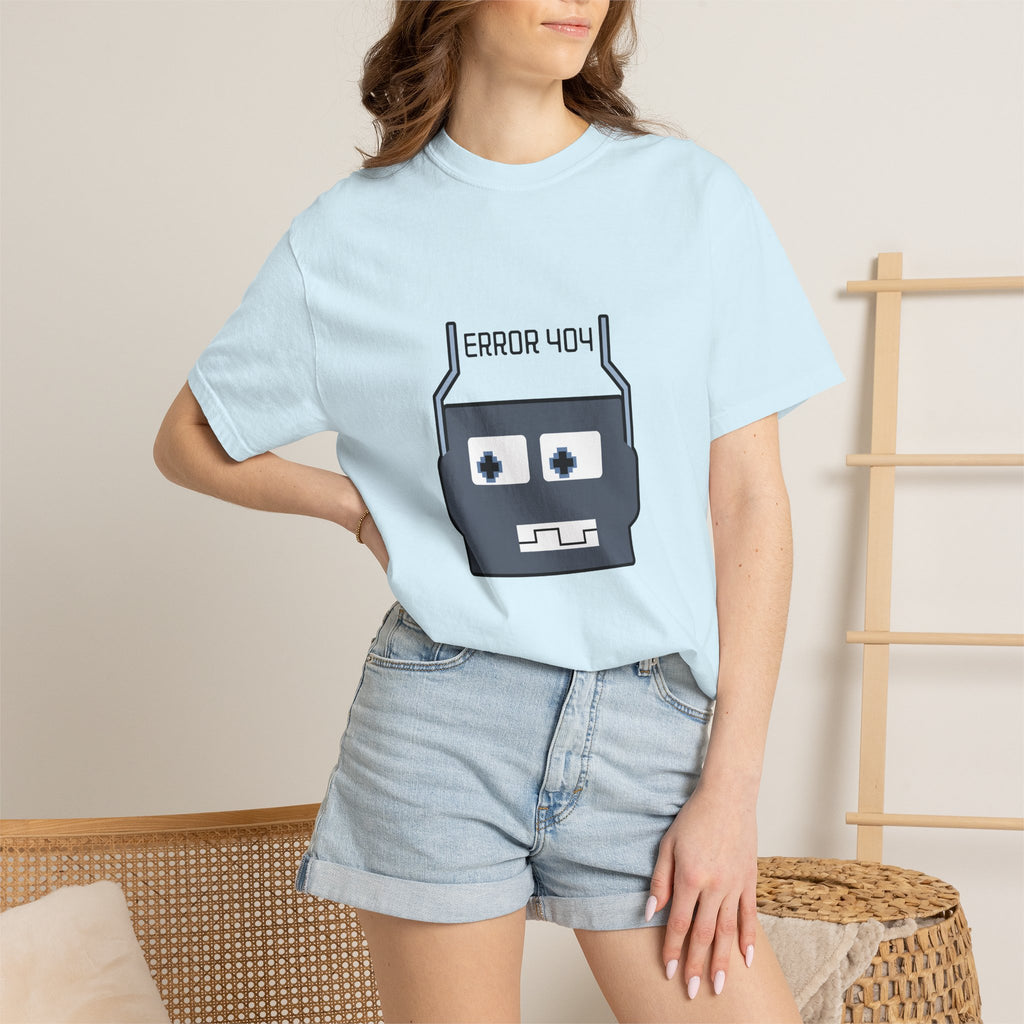 Error 404 Robot T-Shirt — Retro Tech Graphic Tee
