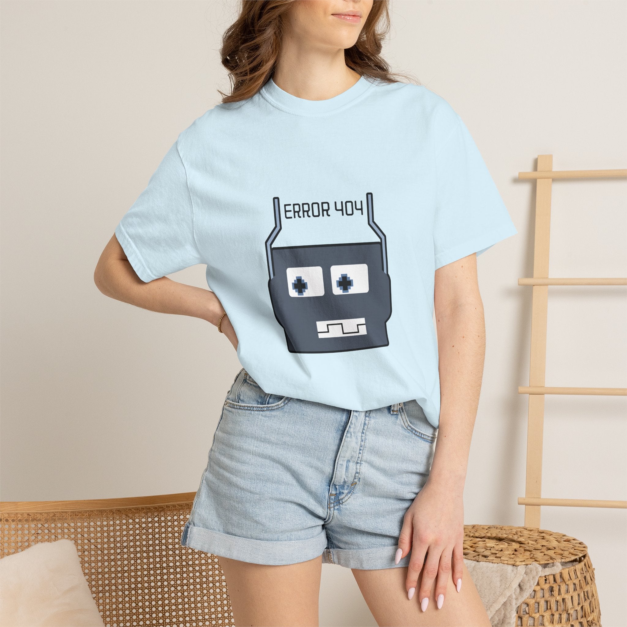 Error 404 Robot T-Shirt — Retro Tech Graphic Tee