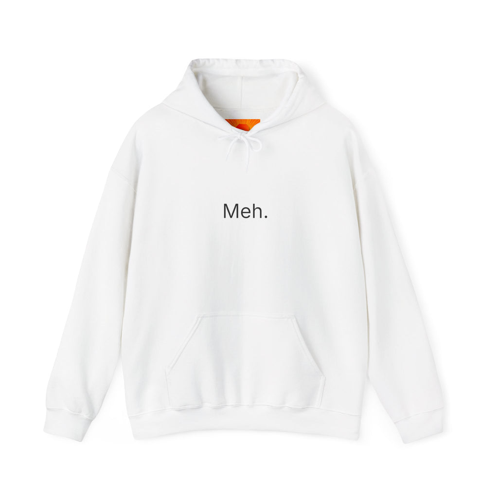Meh. Hoodie — Minimalist Neutral Expression Pullover