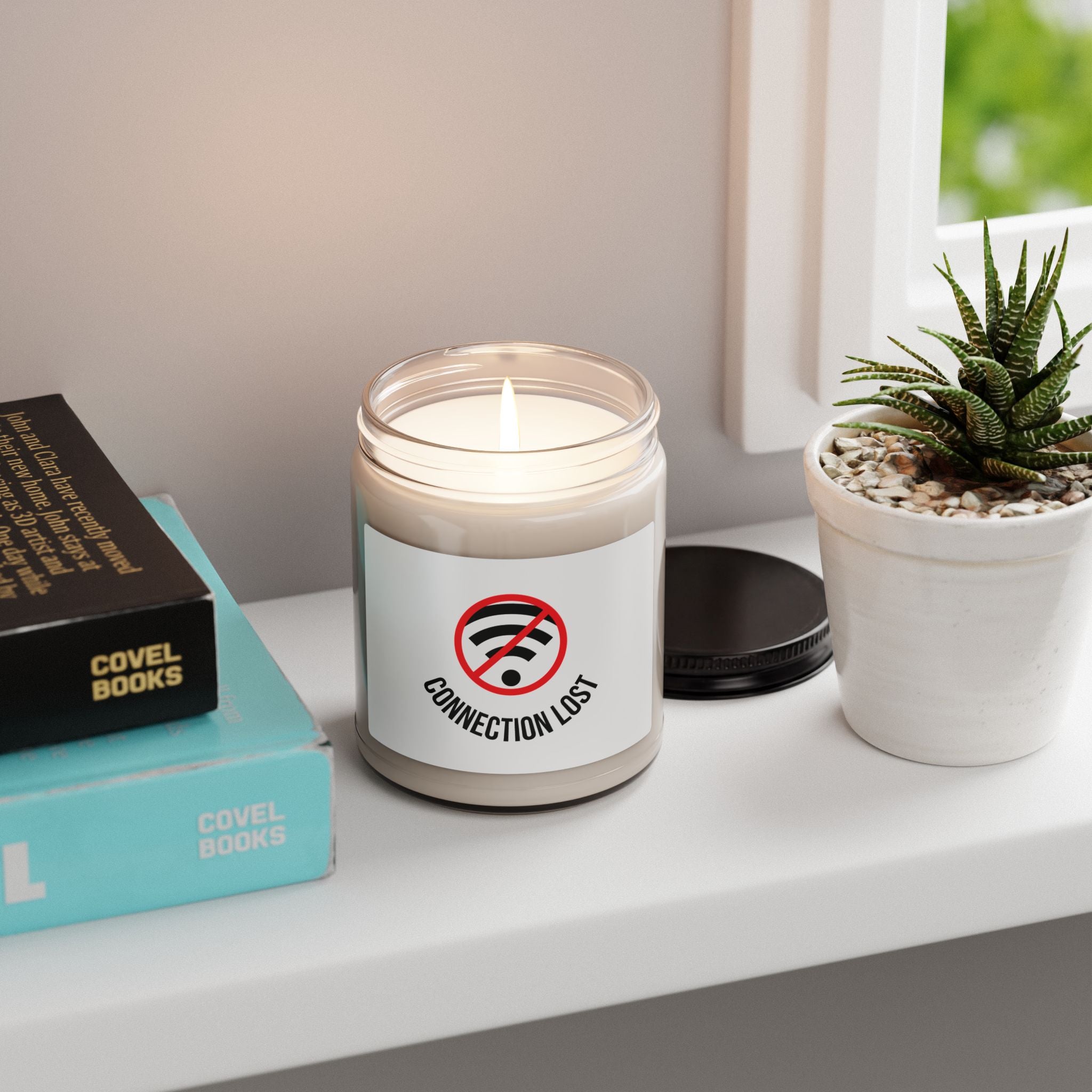 9oz Soy Candle — “Connection Lost” Wi‑Fi Off Relaxation Scented Candle