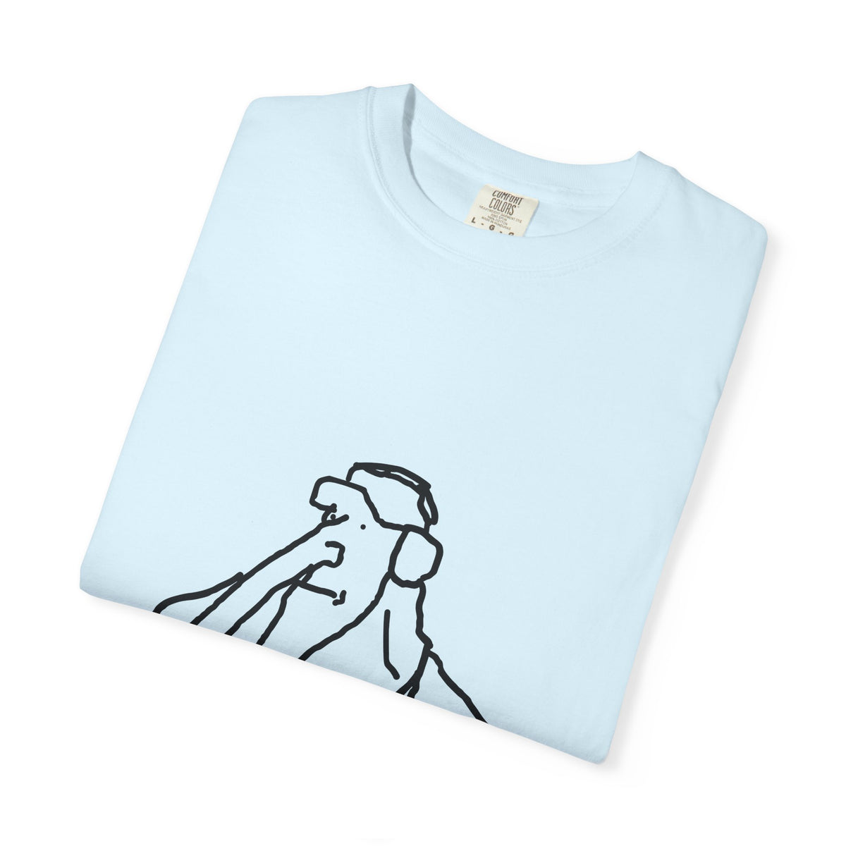 Elephant Line Art T-Shirt — Minimalist Elephant Sketch Tee