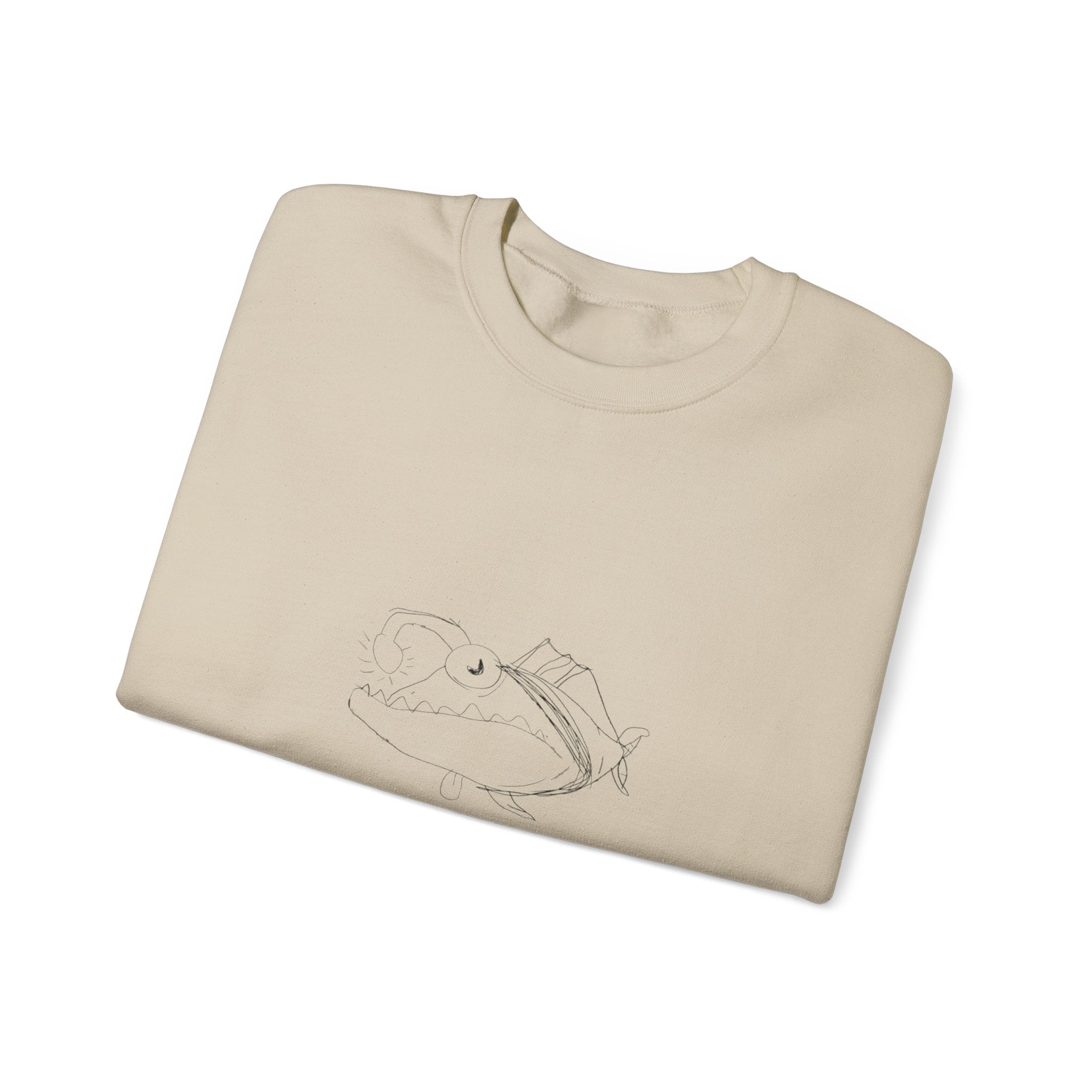 Minimal Crescent Moon Crewneck Sweatshirt — Tiny Constellation Graphic
