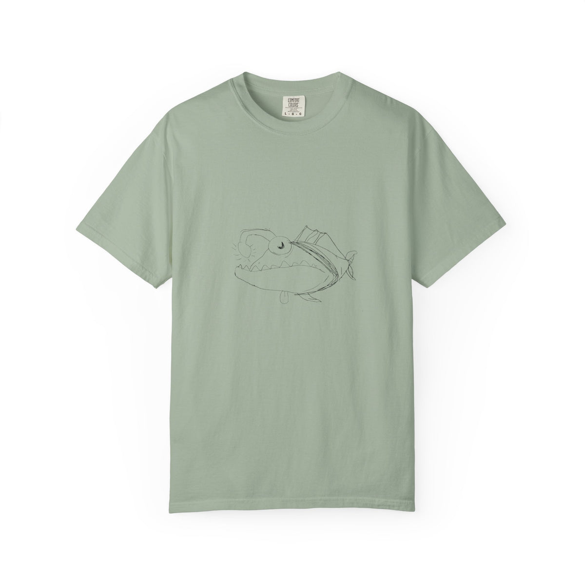 Graphic T-Shirt — Minimal Angler Fish Illustration Tee
