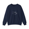 Minimal Crescent Moon Crewneck Sweatshirt — Tiny Constellation Graphic