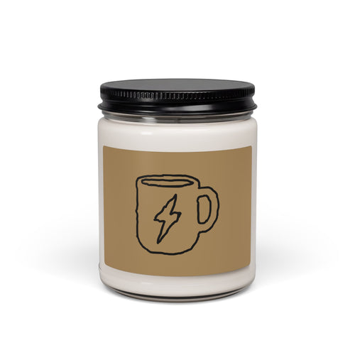 9oz Scented Soy Candle — Coffee Mug with Lightning Bolt Design