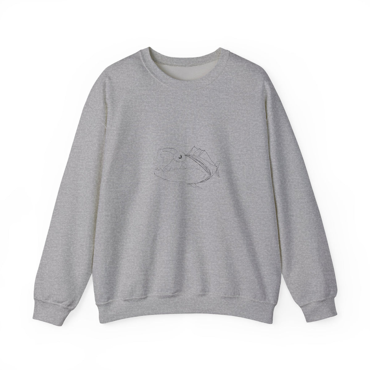 Minimal Crescent Moon Crewneck Sweatshirt — Tiny Constellation Graphic