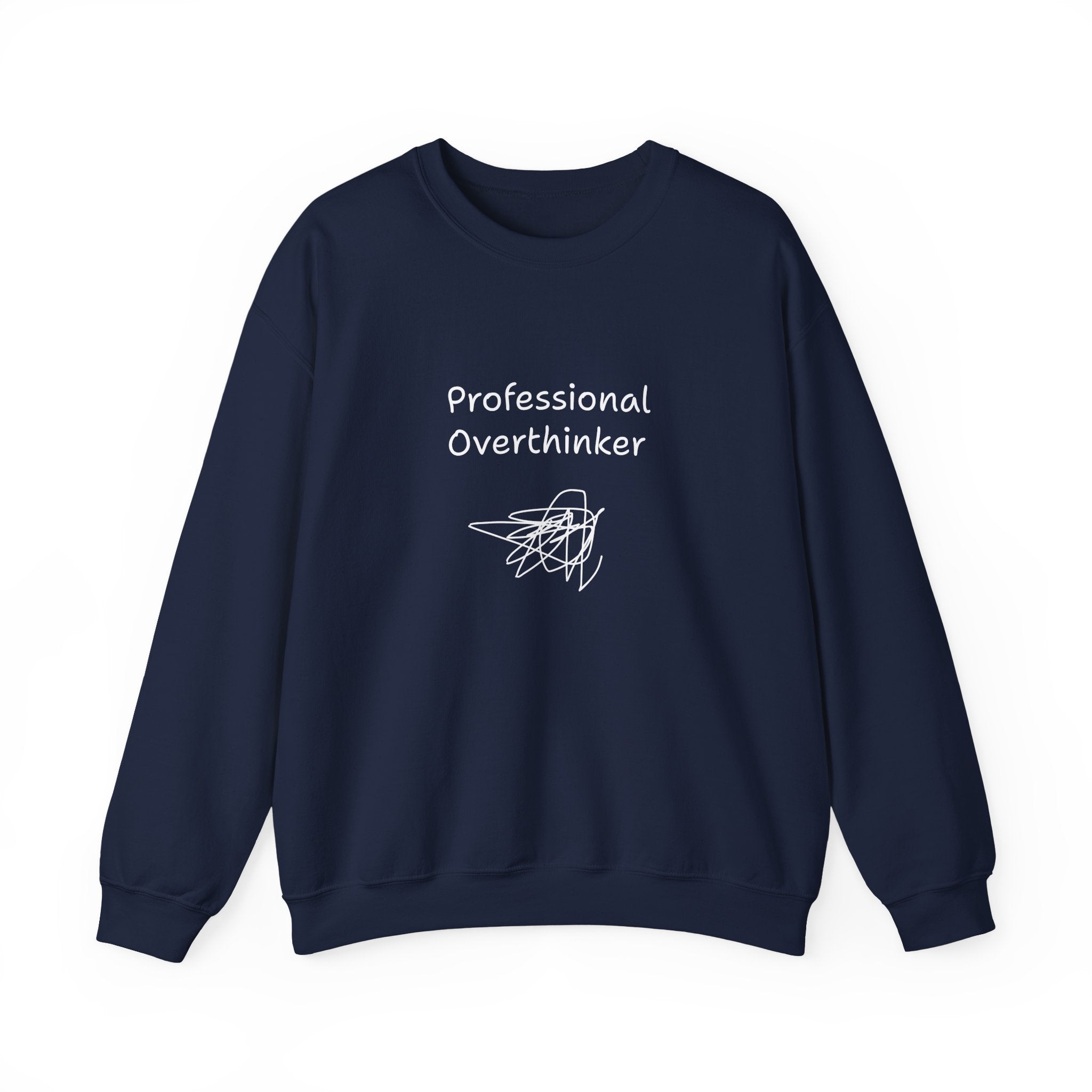 Sweatshirt — "Professional Overthinker" Minimal Graphic Crewneck
