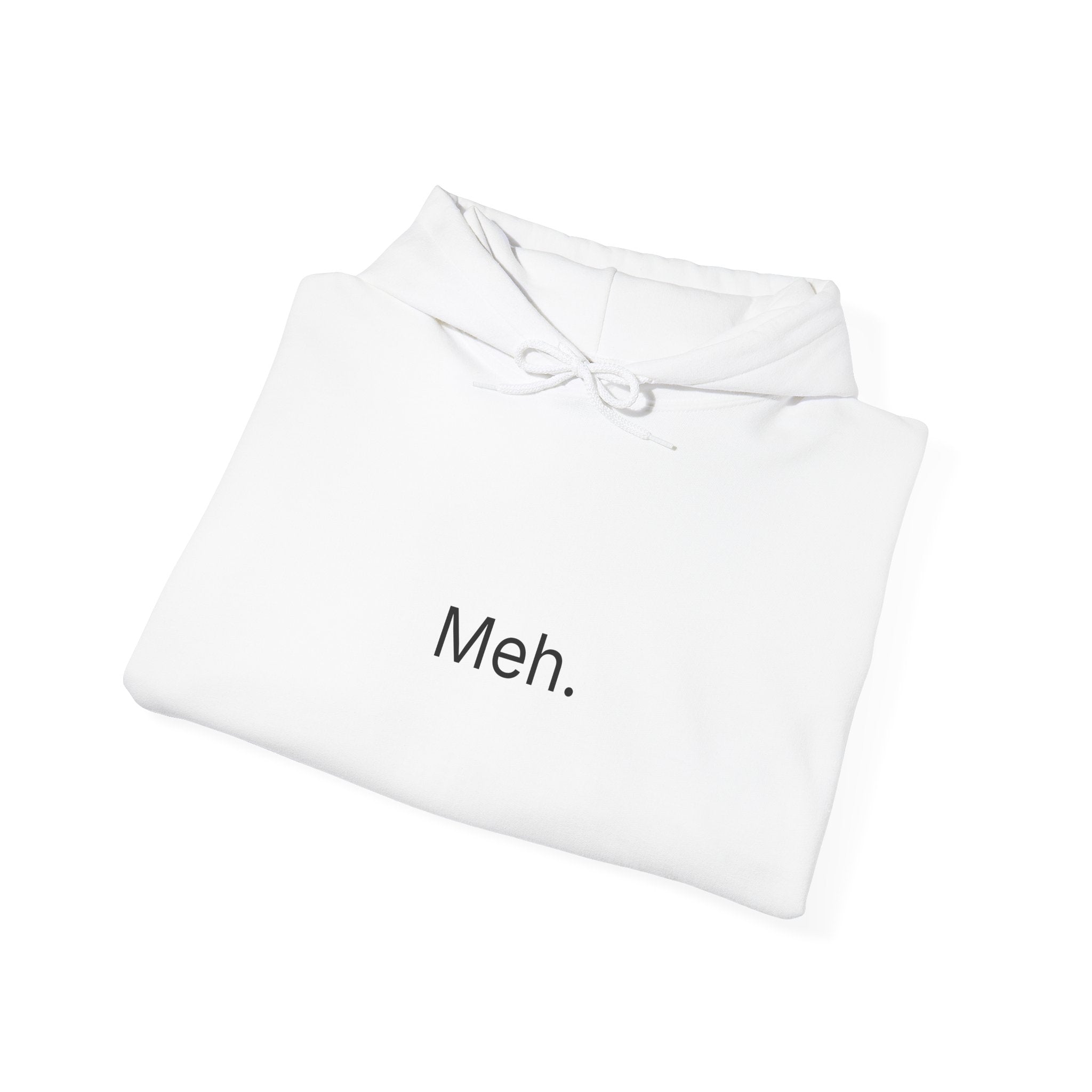 Meh. Hoodie — Minimalist Neutral Expression Pullover