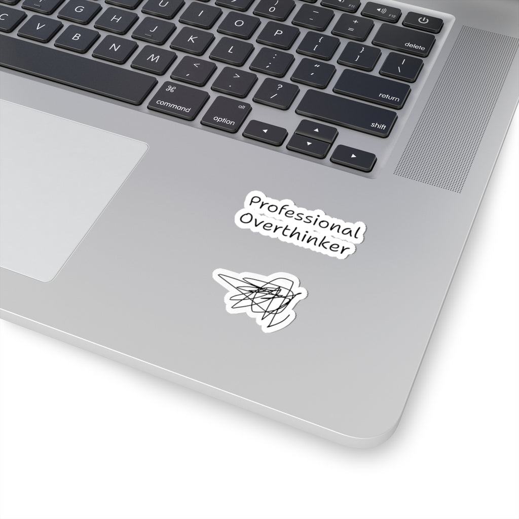 Professional Overthinker Kiss-Cut Sticker Pack — Funny Laptop & Water Bottle Decals