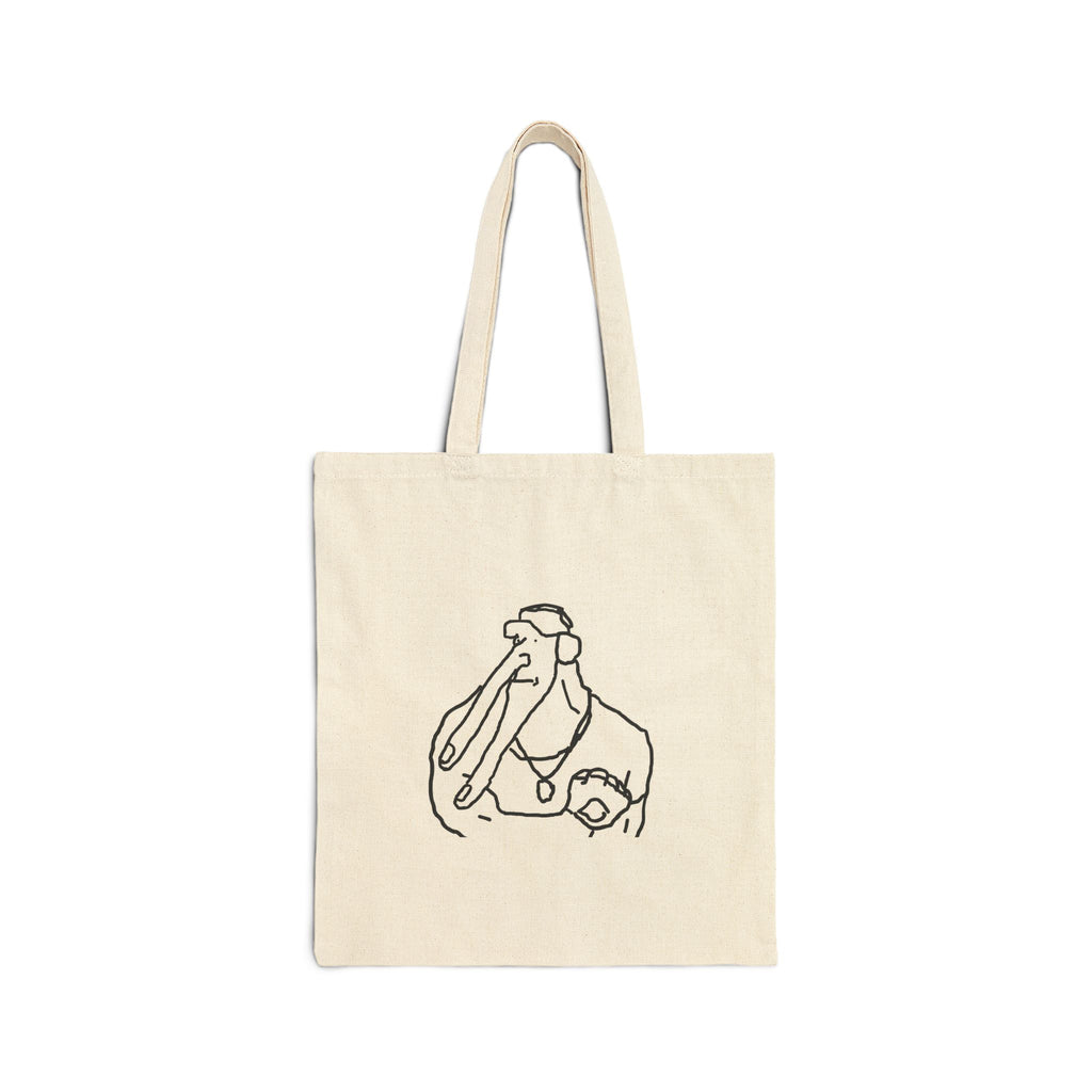 Minimal Line Art Tote Bag — Abstract Elephant Canvas Tote