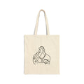 Minimal Line Art Tote Bag — Abstract Elephant Canvas Tote