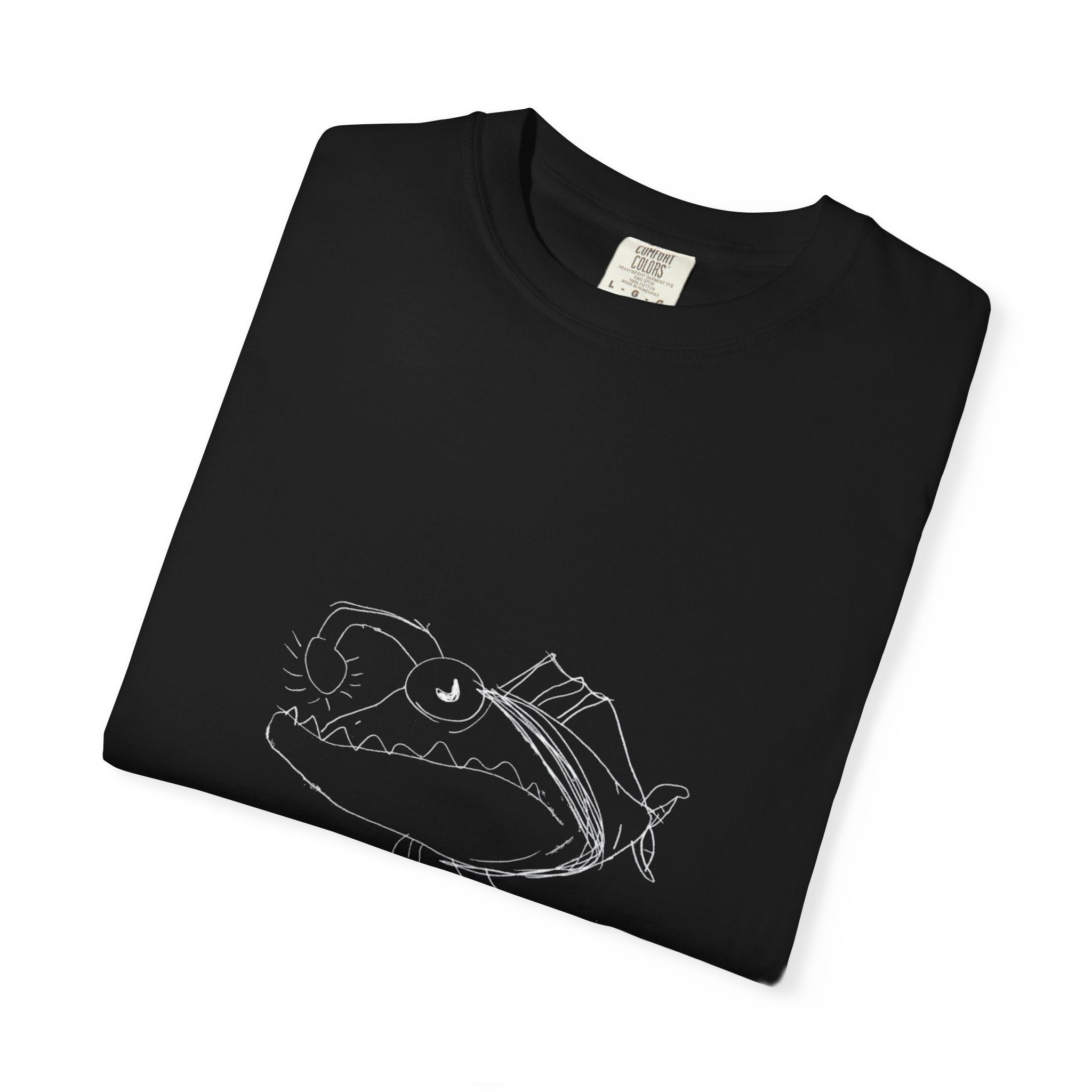 Graphic T-Shirt — Minimal Line Fish Illustration Tee