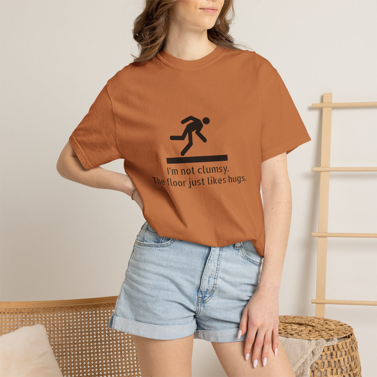 Funny "I'm Not Clumsy, The Floor Just Likes Hugs" T-Shirt