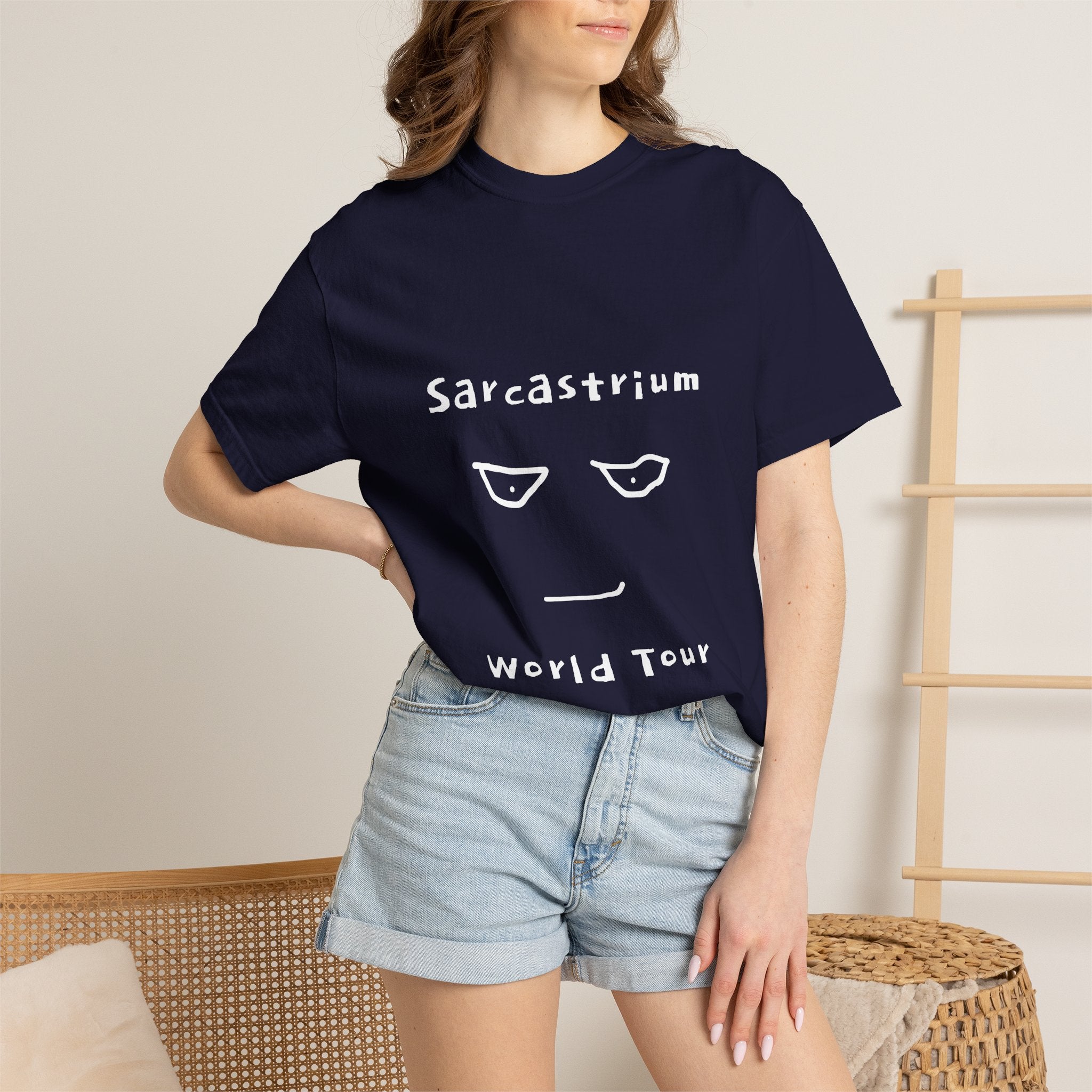 Sarcastrium World Tour T-Shirt — Funny Sarcastic Face Tee