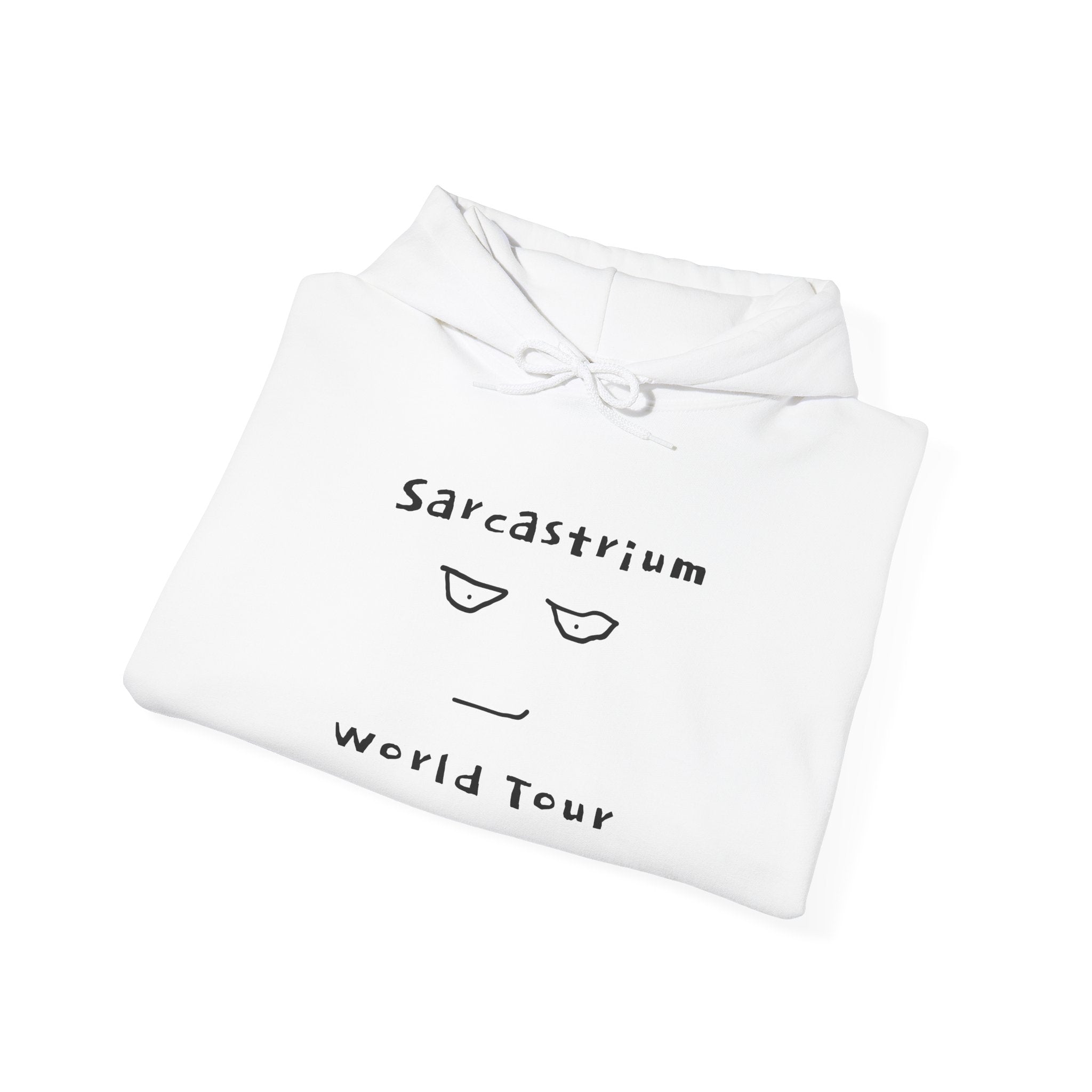 Sarcastrum World Tour Hoodie – Funny Minimalist Sarcasm Pullover