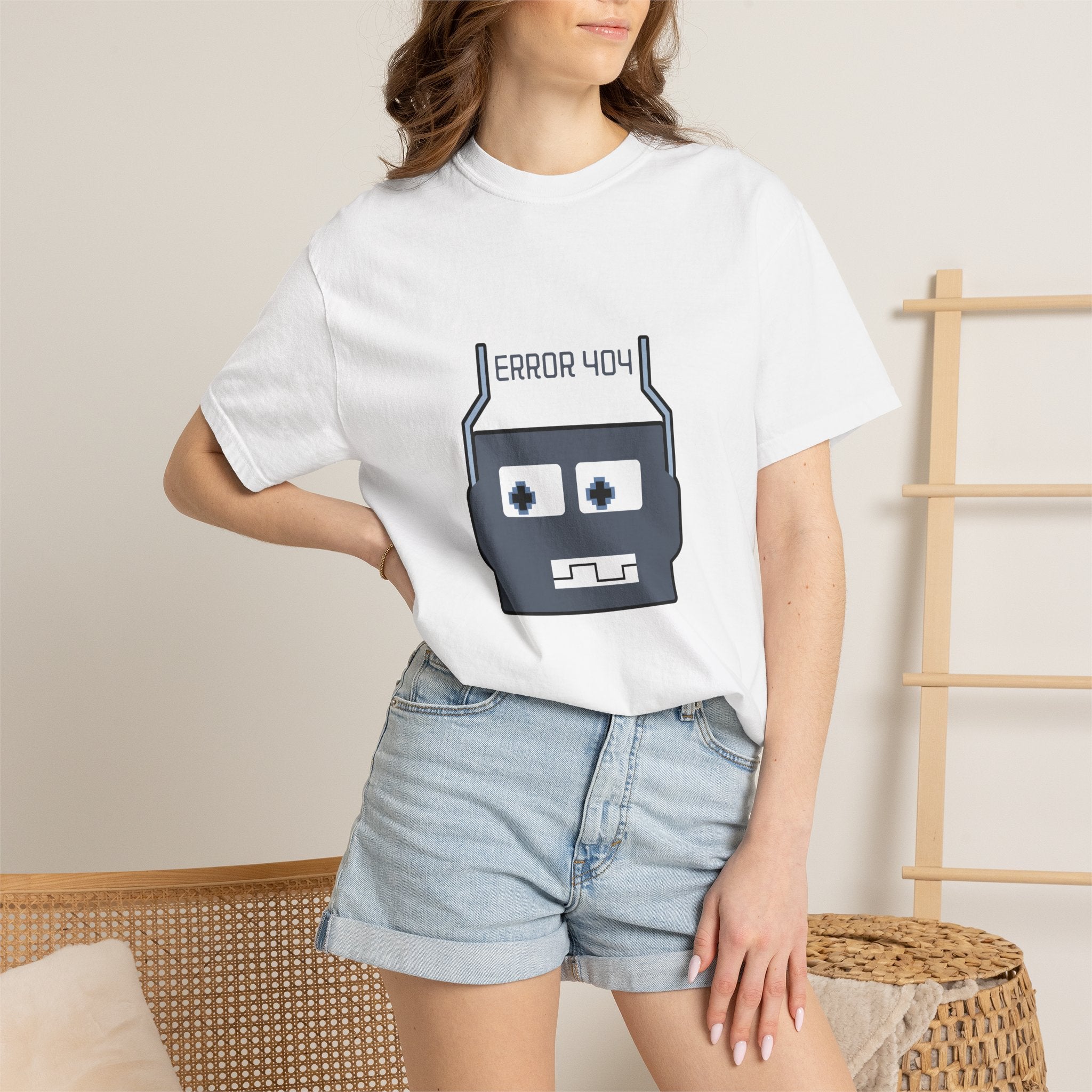 Error 404 Robot T-Shirt — Retro Tech Graphic Tee