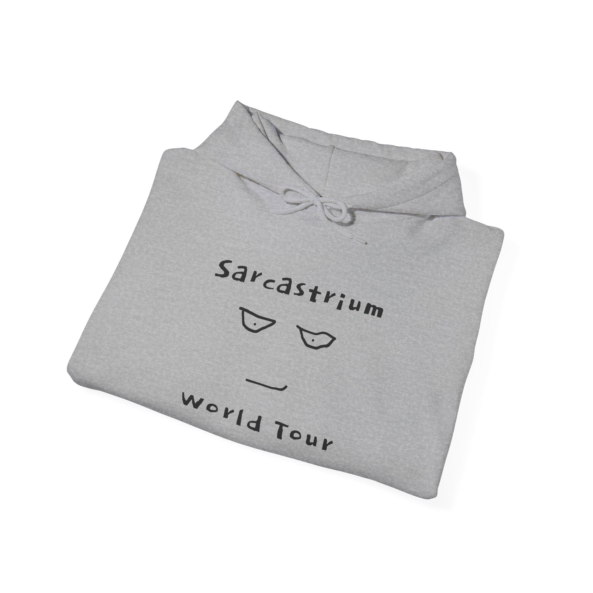 Sarcastrum World Tour Hoodie – Funny Minimalist Sarcasm Pullover