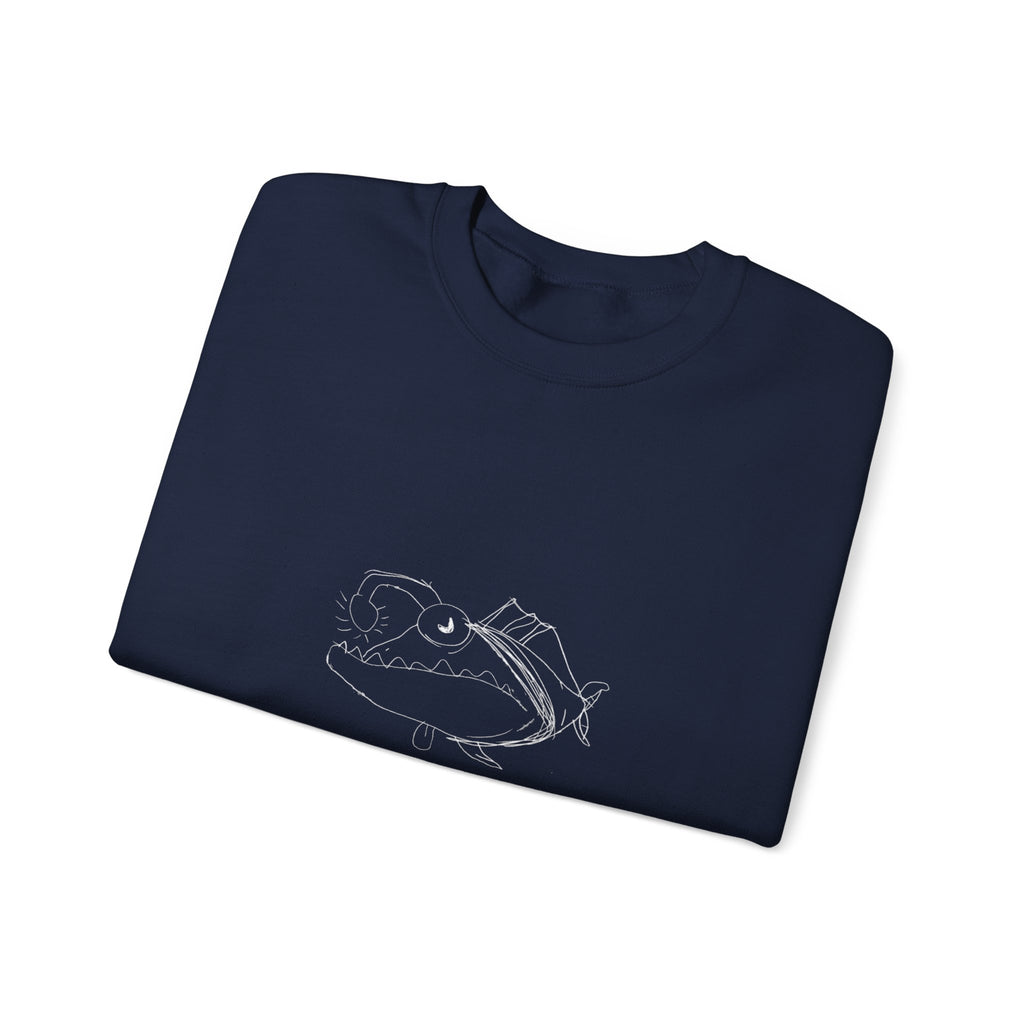 Minimal Crescent Moon Crewneck Sweatshirt — Tiny Constellation Graphic