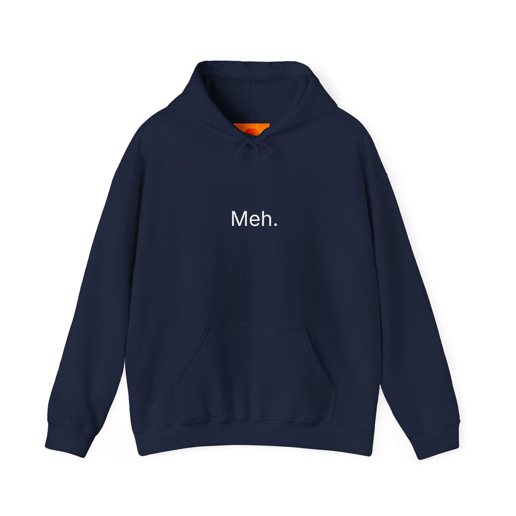 Meh. Hoodie — Minimalist Neutral Expression Pullover
