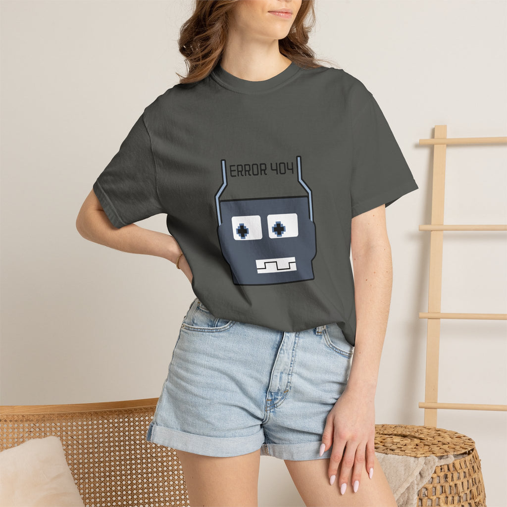 Error 404 Robot T-Shirt — Retro Tech Graphic Tee