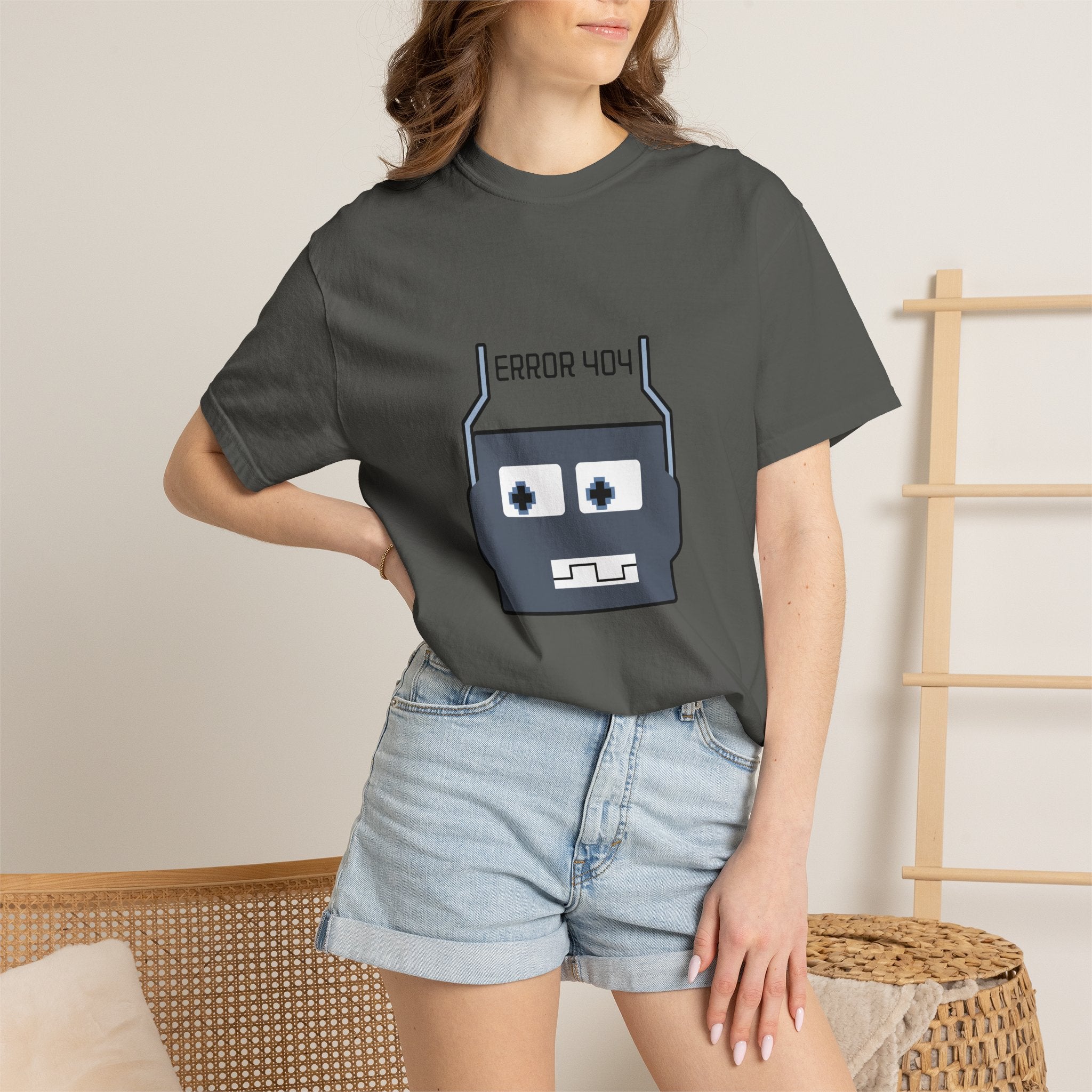 Error 404 Robot T-Shirt — Retro Tech Graphic Tee